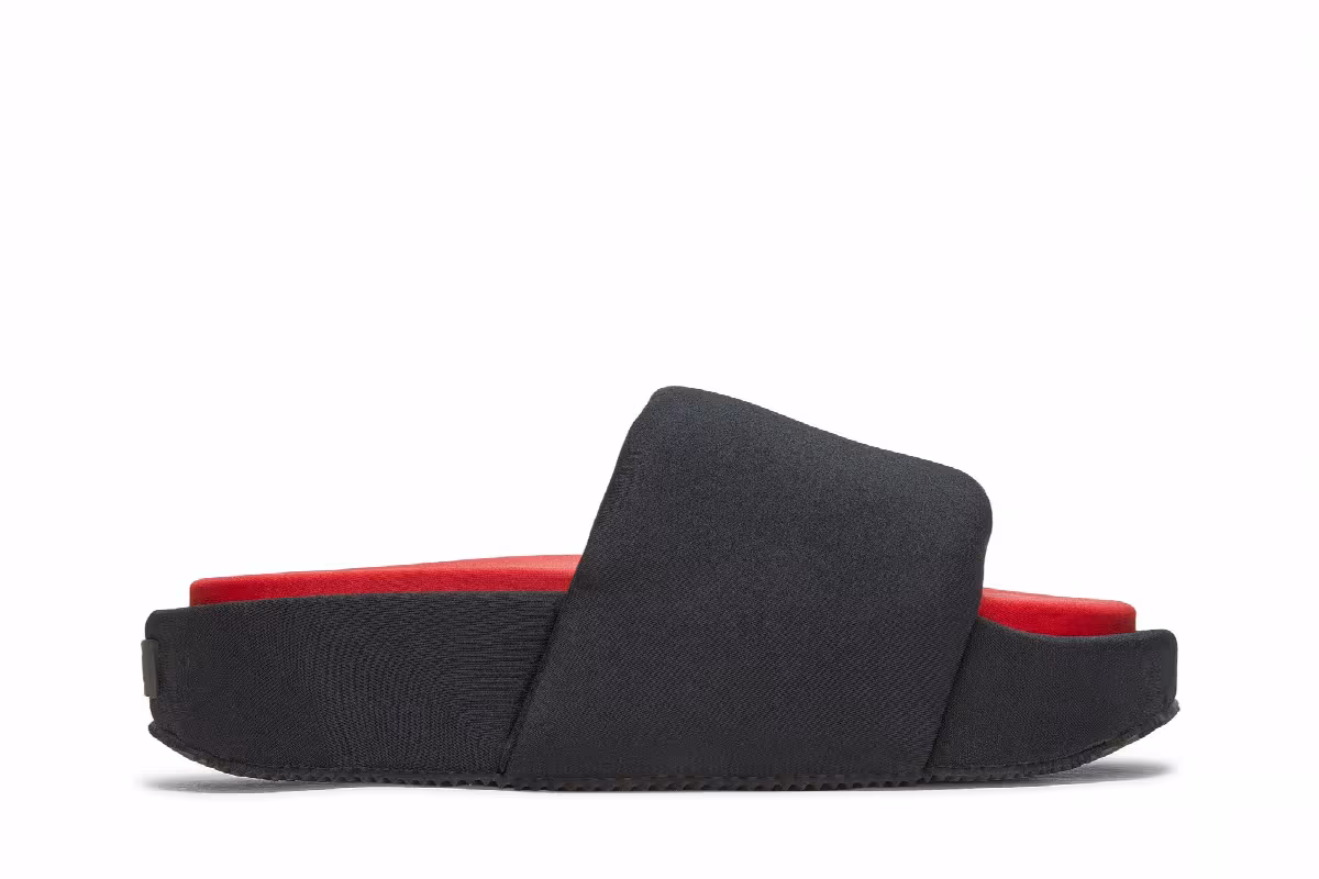 adidas Y-3 Slide Black Red, view 2