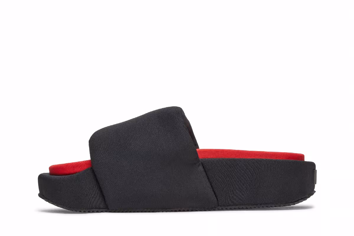 adidas Y-3 Slide Black Red, view 4