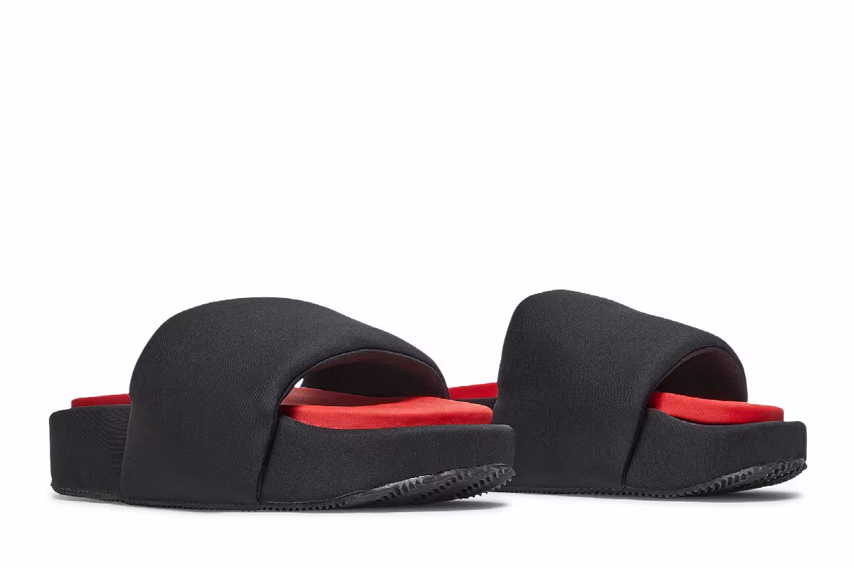 adidas Y-3 Slide Black Red, view 9