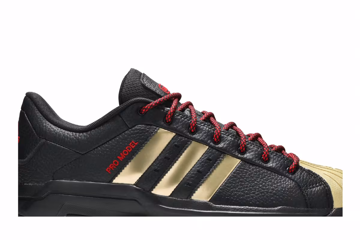 Adidas Pro Model 2G Low Black Gold Metallic, view 3