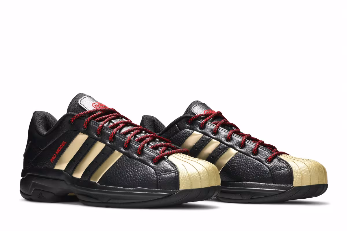 Adidas Pro Model 2G Low Black Gold Metallic, view 9