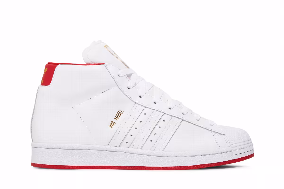 Adidas Pro Model White Scarlet, view 2