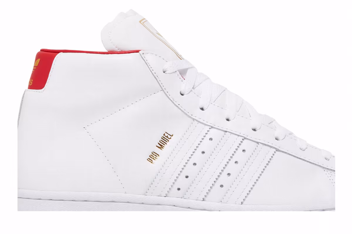 Adidas Pro Model White Scarlet, view 3