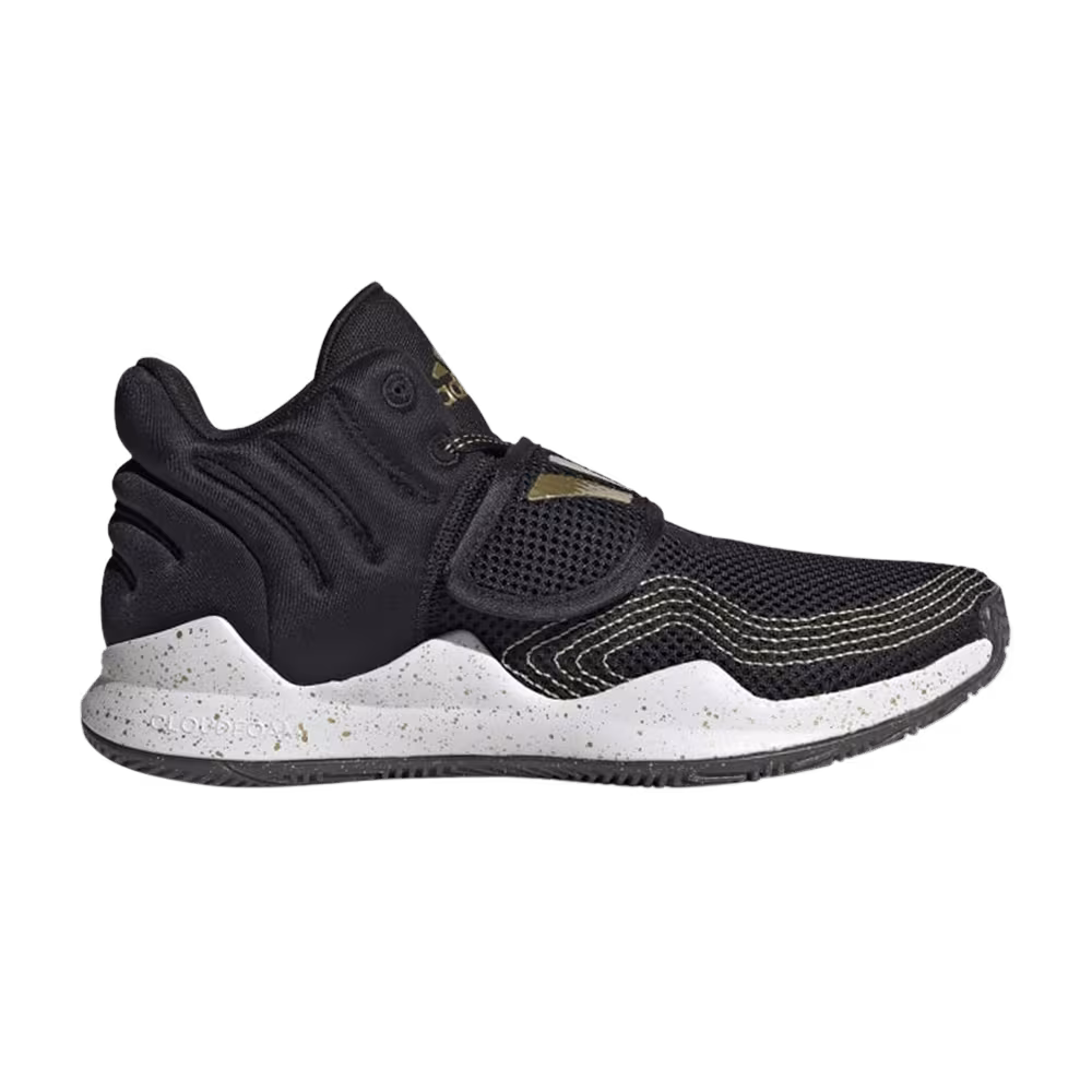Adidas Deep Threat Primeblue J Black Gold Metallic Splatter