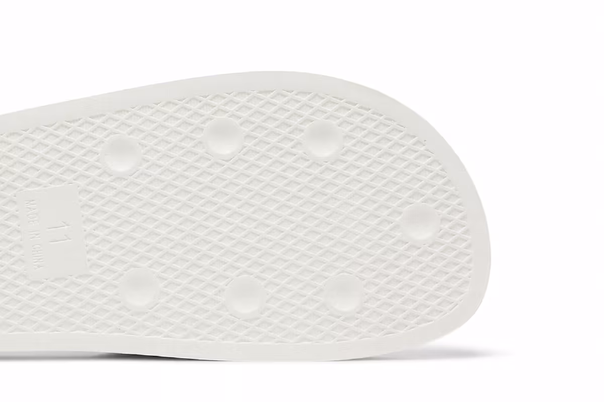 Mark Gonzales x adidas Shmoofoil Slide White Black, view 6