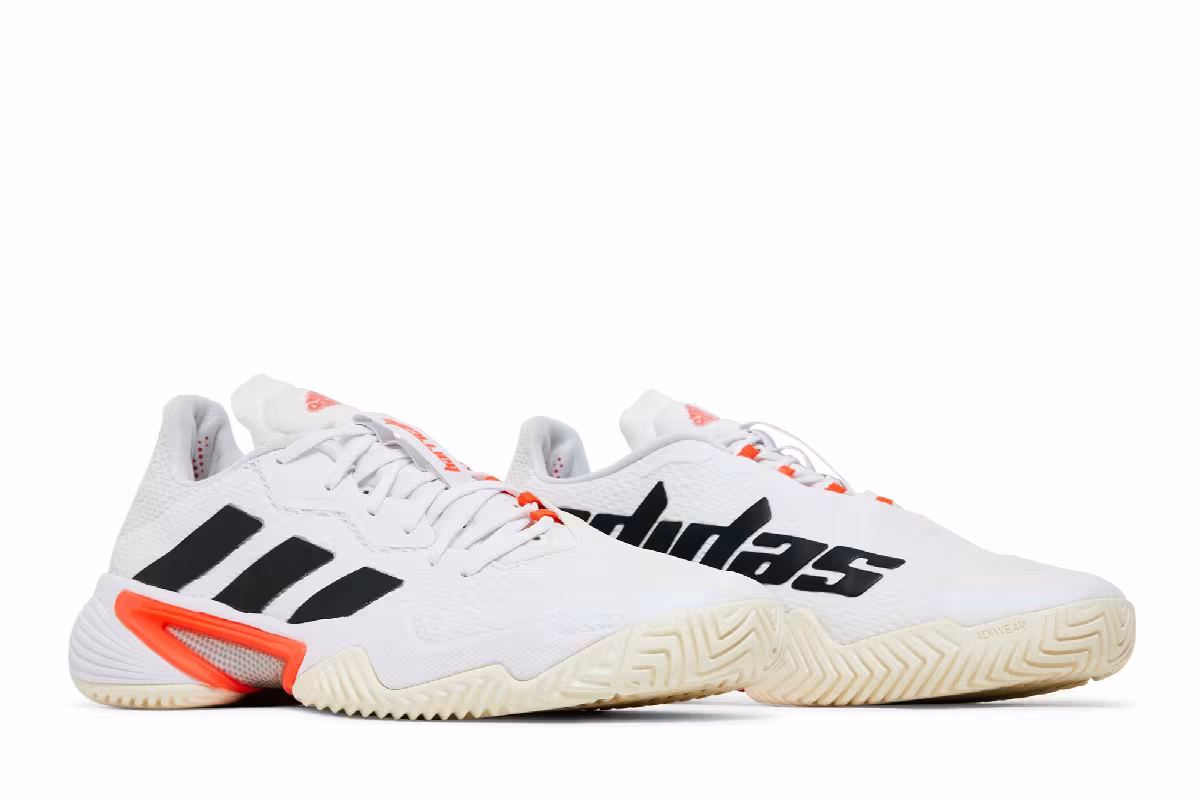 Adidas Barricade Tokyo White Solar Red, view 9
