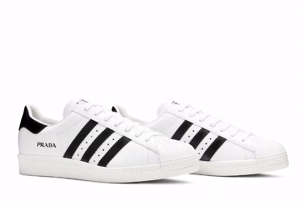 Prada x adidas Superstar White Black, view 9