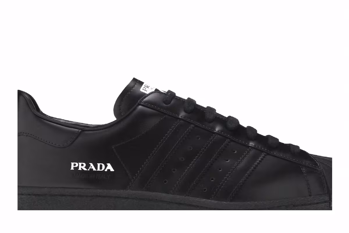 Prada x adidas Superstar Core Black, view 3