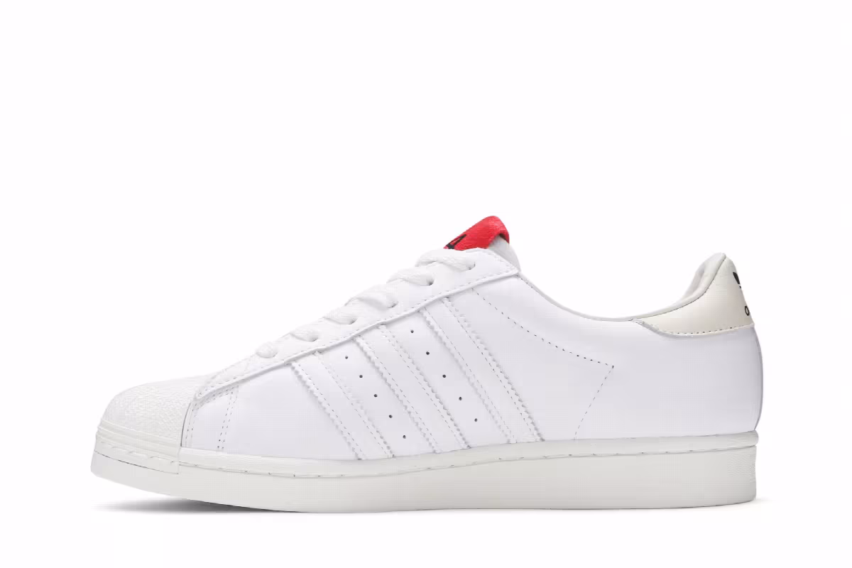 424 x adidas Superstar Shell Toe White Scarlet, view 4