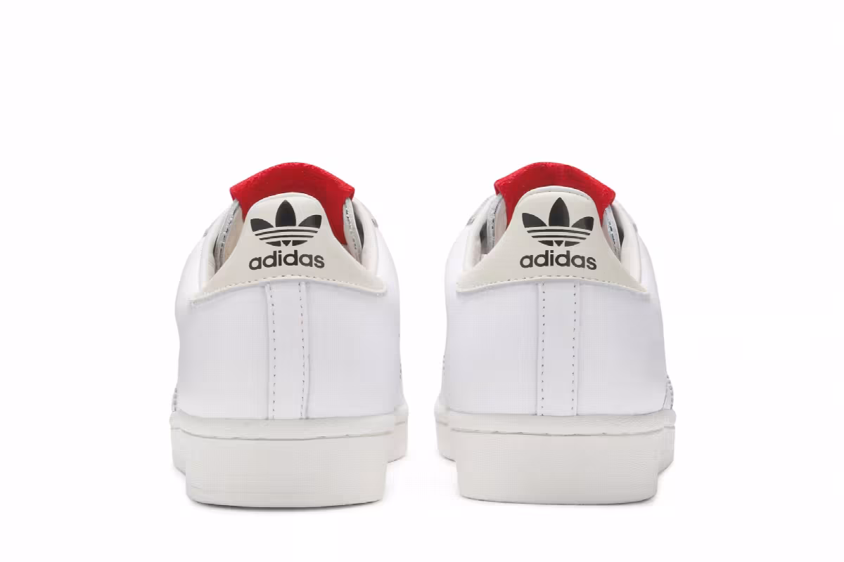 424 x adidas Superstar Shell Toe White Scarlet, view 7