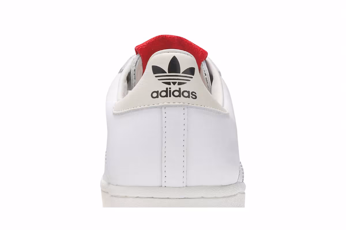 424 x adidas Superstar Shell Toe White Scarlet, view 8