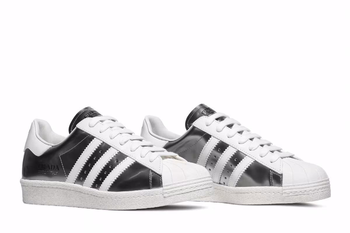 Prada x adidas Superstar Silver Metallic, view 9