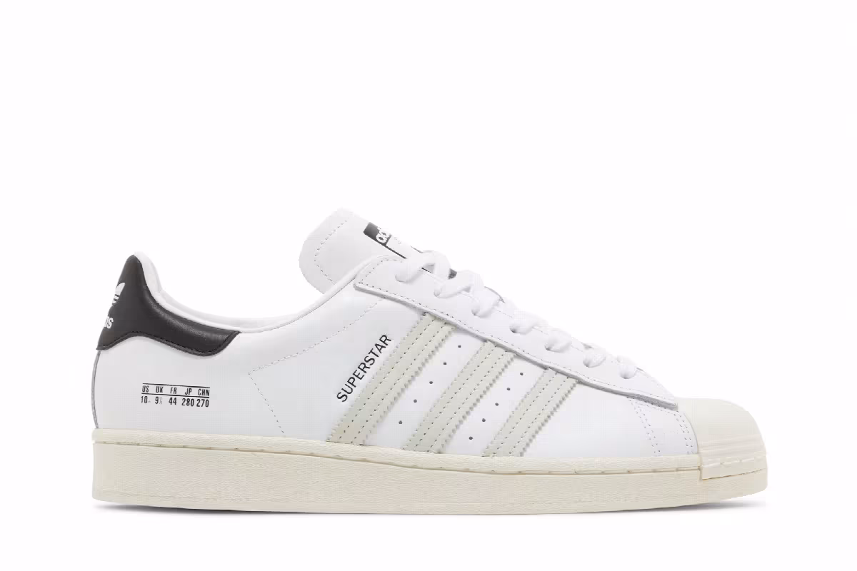 Adidas Superstar Size Tag - Cloud White, view 2