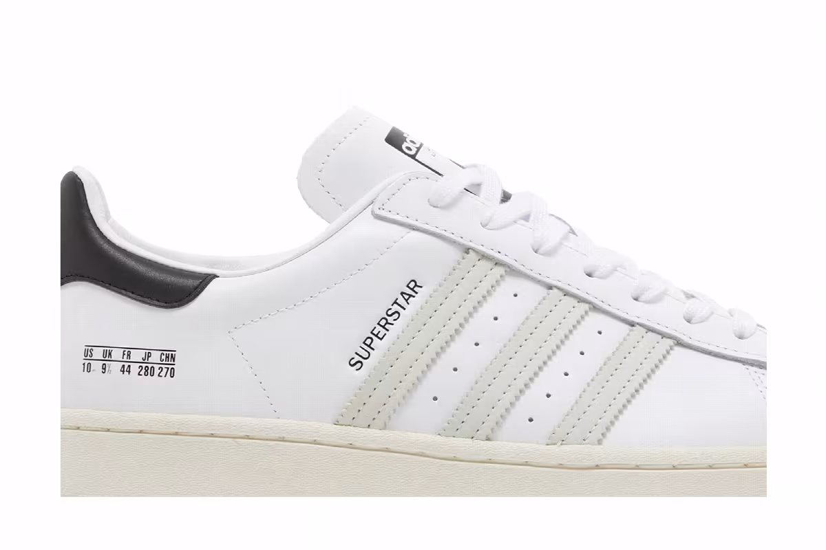 Adidas Superstar Size Tag - Cloud White, view 3