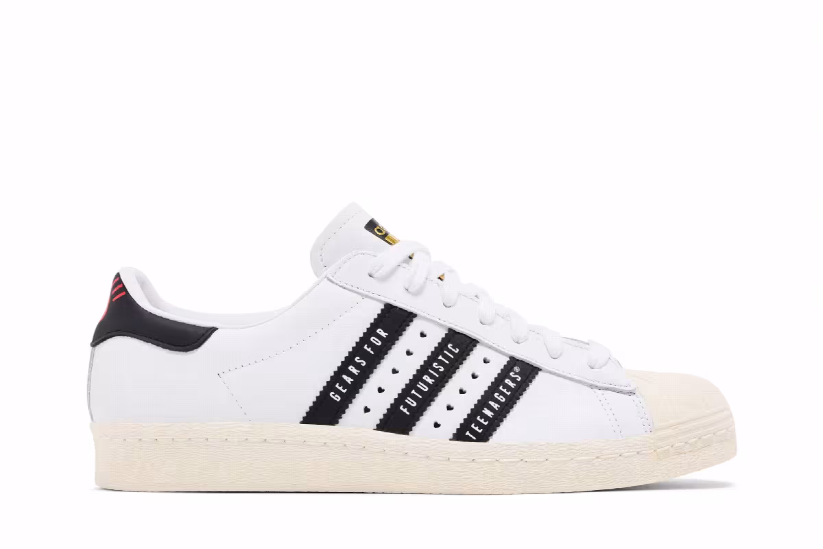 Human Made x adidas Superstar Gears For Futuristic Teenagers - White Black, view 2