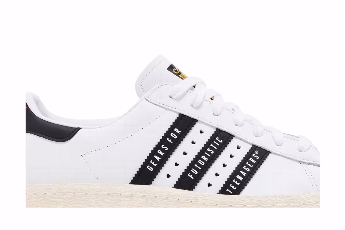 Human Made x adidas Superstar Gears For Futuristic Teenagers - White Black, view 3