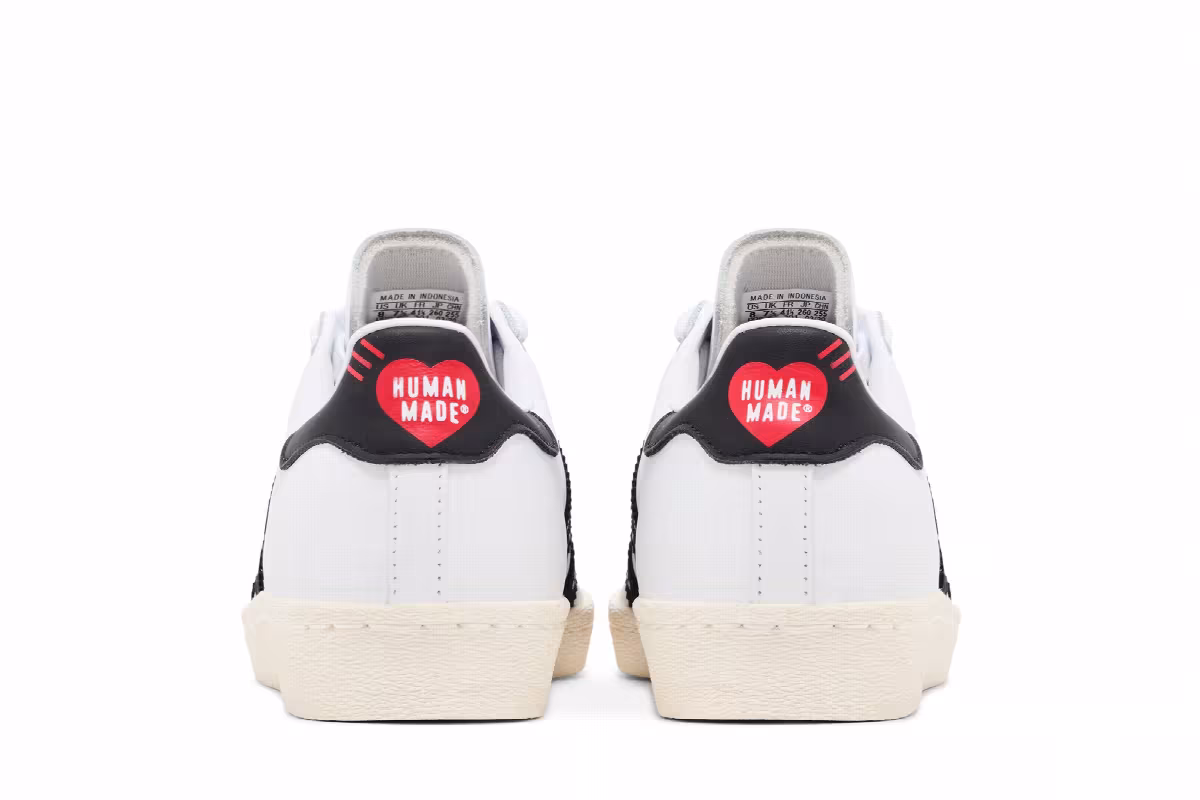 Human Made x adidas Superstar Gears For Futuristic Teenagers - White Black, view 7