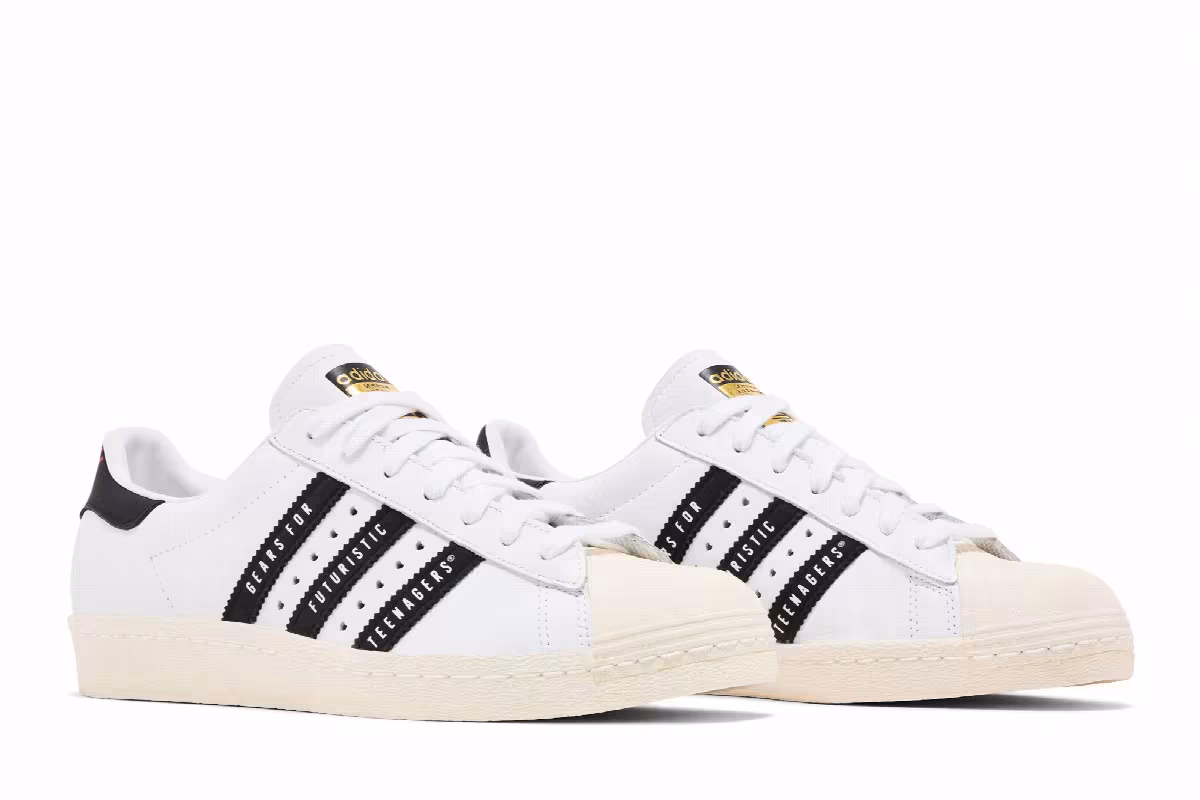 Human Made x adidas Superstar Gears For Futuristic Teenagers - White Black, view 9