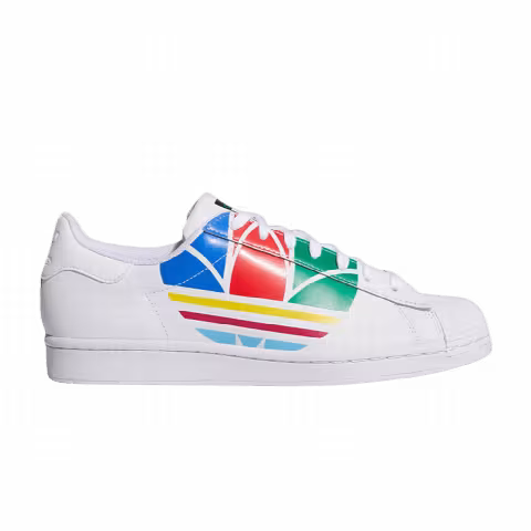 Adidas Superstar Pure 'Colorful Trefoil - Cloud White'
