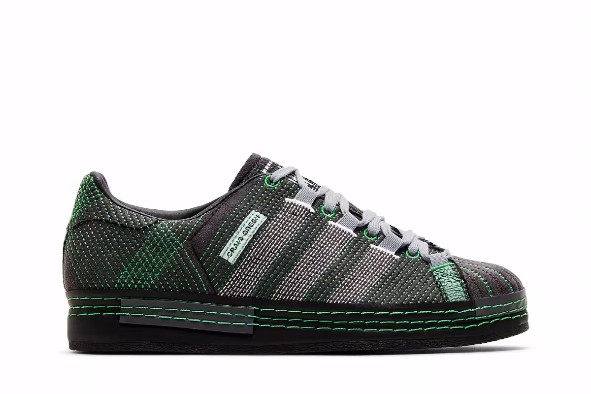 Craig Green x adidas Superstar Utility Black Green, view 2