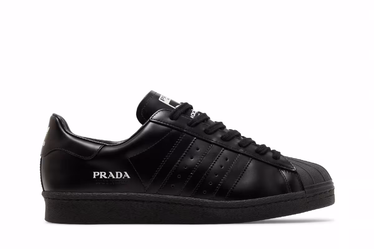 Prada x adidas Superstar Core Black, view 2