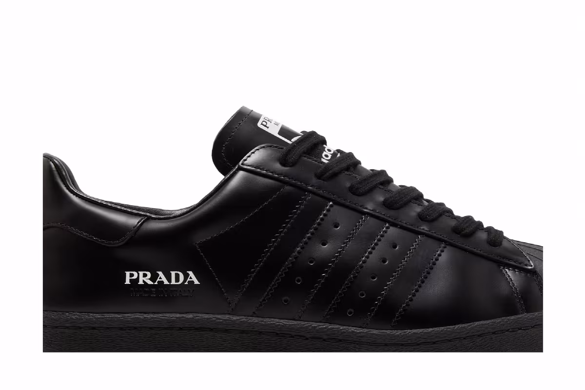 Prada x adidas Superstar Core Black, view 3