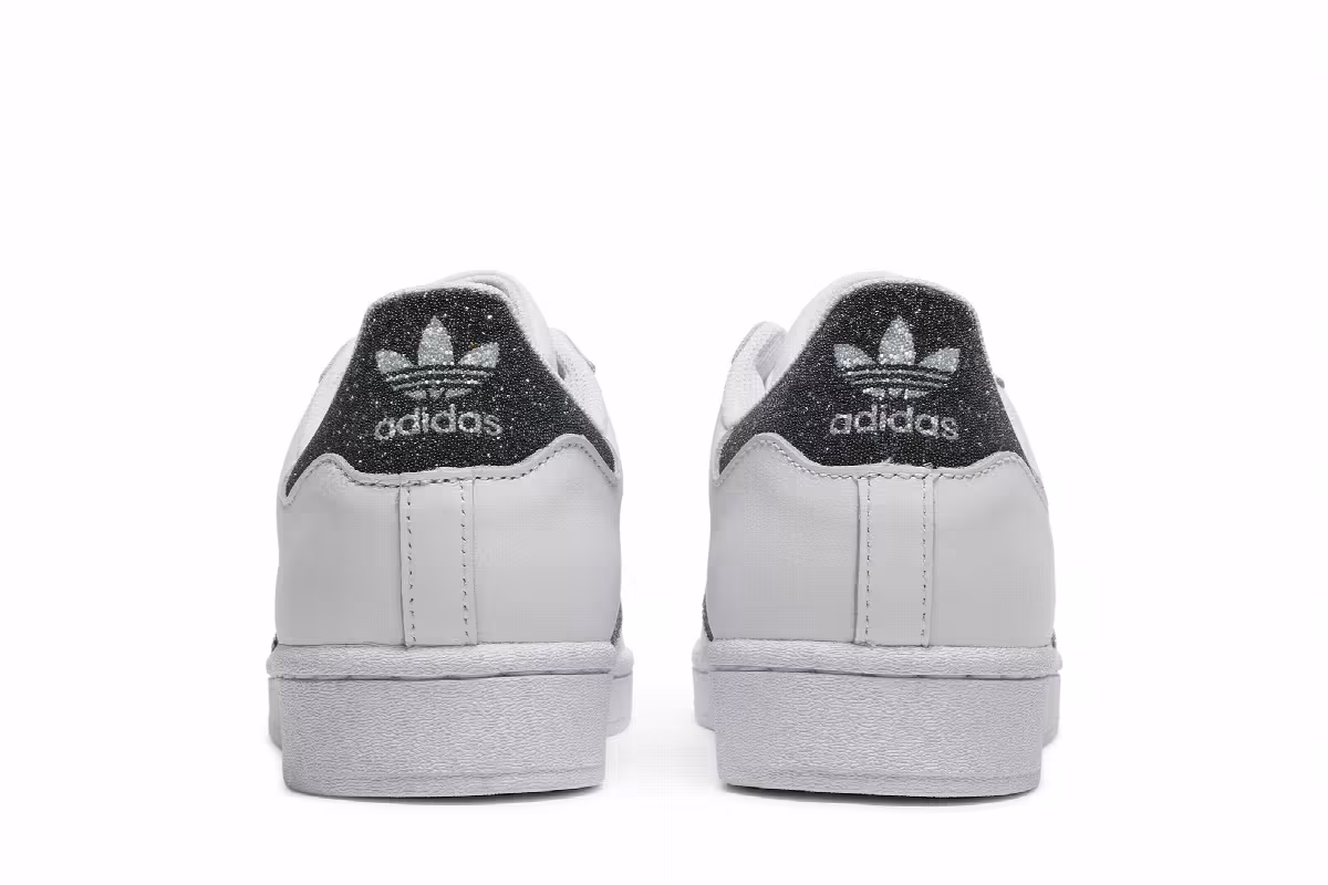 Swarovski x adidas Superstar White Black, view 7
