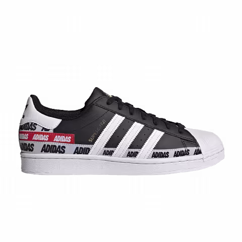 Adidas Superstar 'Wordmark Heel Stripe - Core Black'