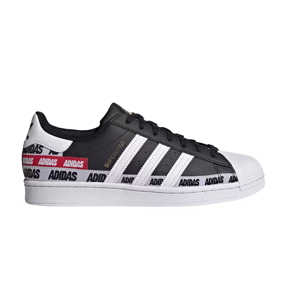 Adidas Superstar Wordmark Heel Stripe - Core Black