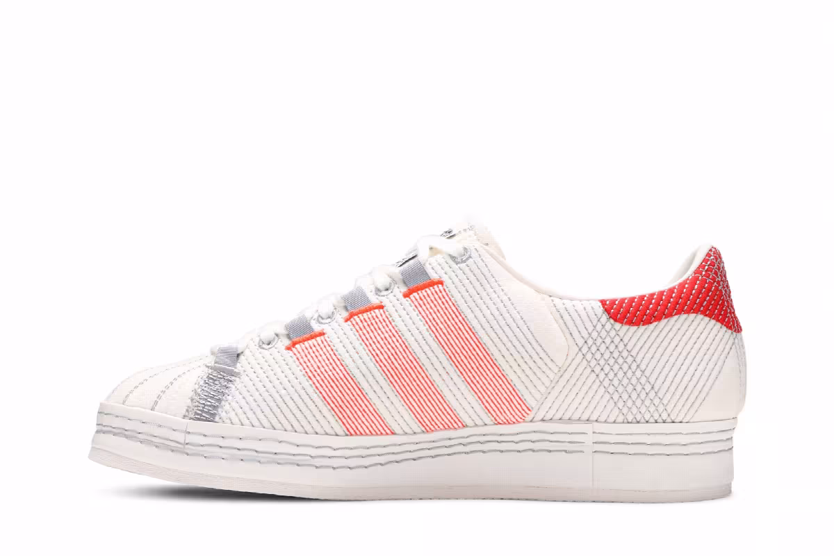 Craig Green x adidas Superstar Off White Bright Red, view 4