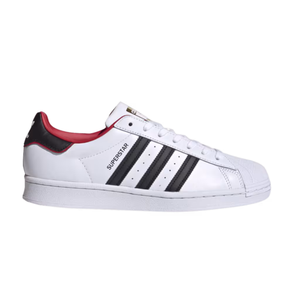 Adidas Superstar White Scarlet