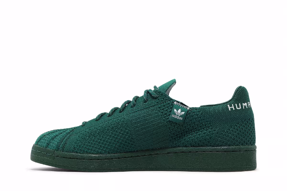 Pharrell x adidas Superstar Primeknit Dark Green, view 4