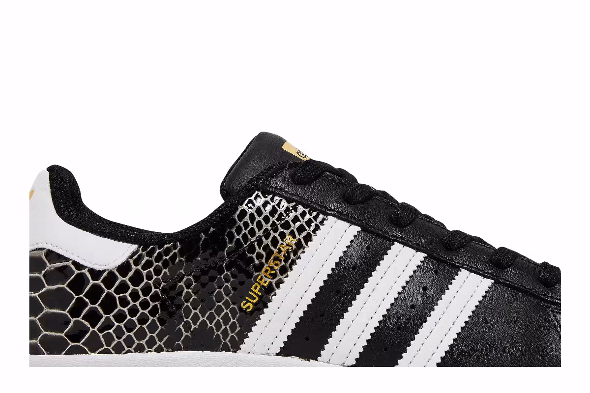 Adidas Women's Superstar Black Snakeskin, view 3