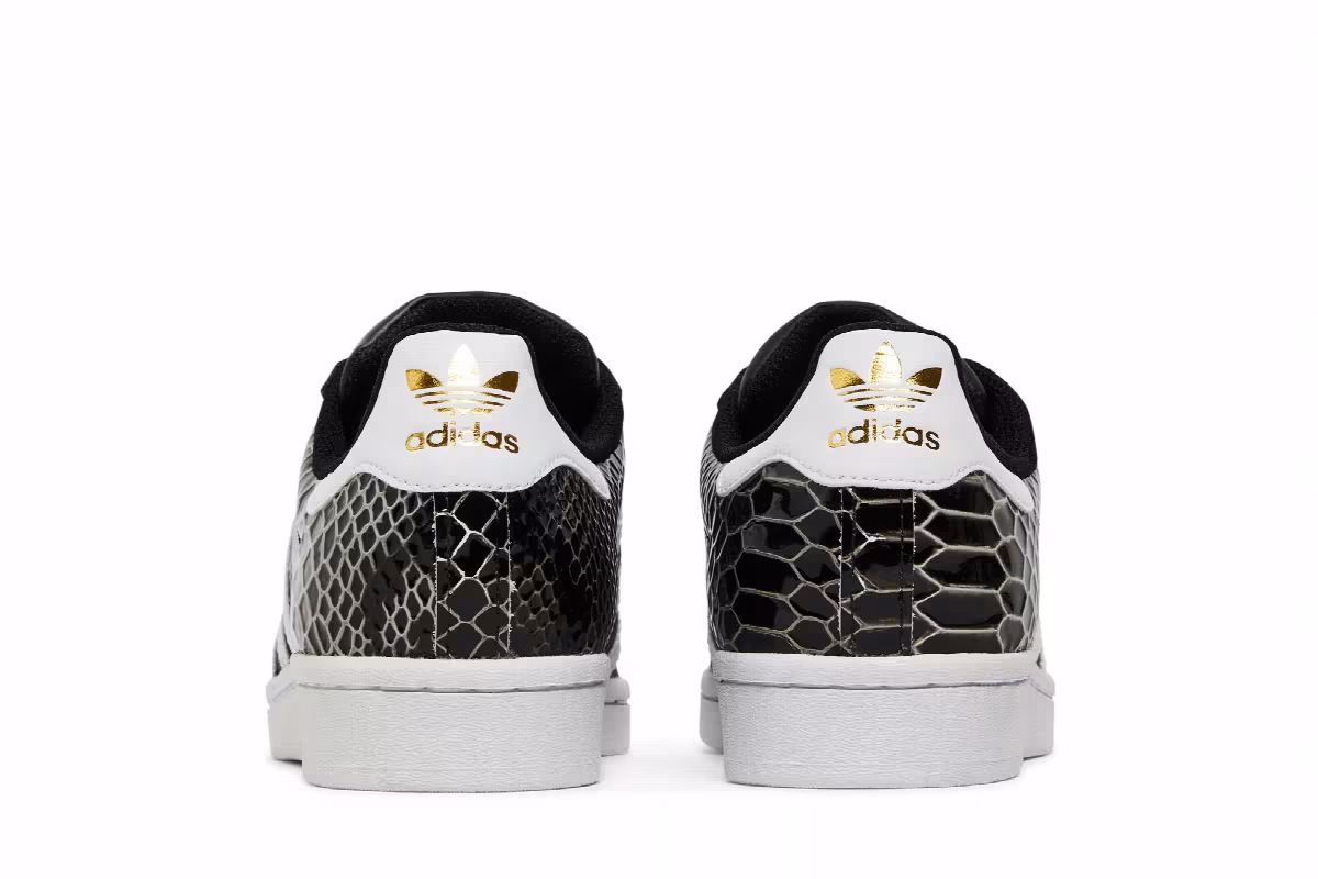 Adidas Women's Superstar Black Snakeskin, view 7