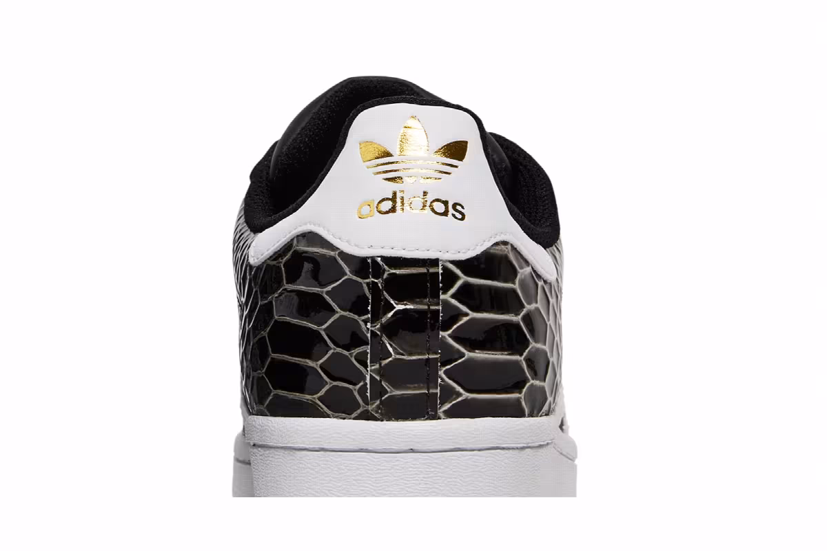 Adidas Women's Superstar Black Snakeskin, view 8