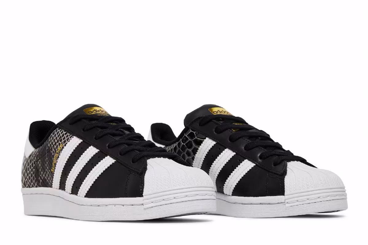 Adidas Women's Superstar Black Snakeskin, view 9