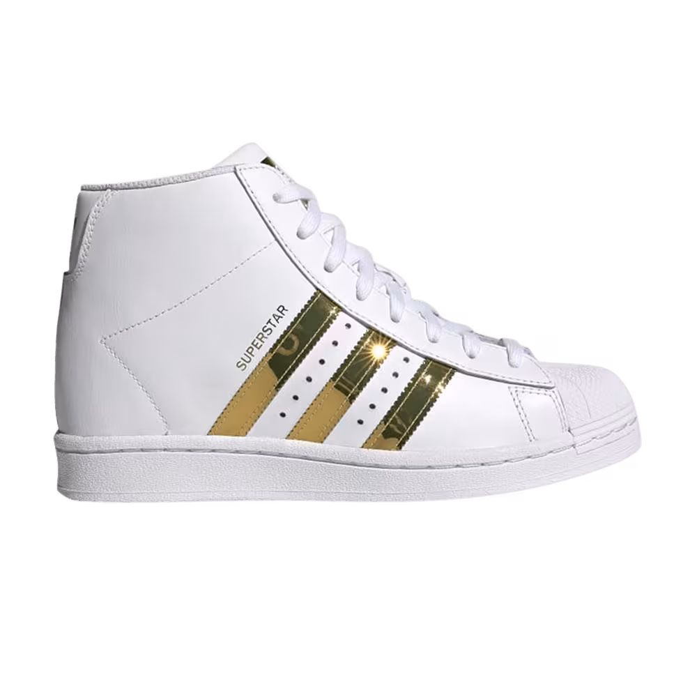 Adidas Women's Superstar Up White Gold Metallic