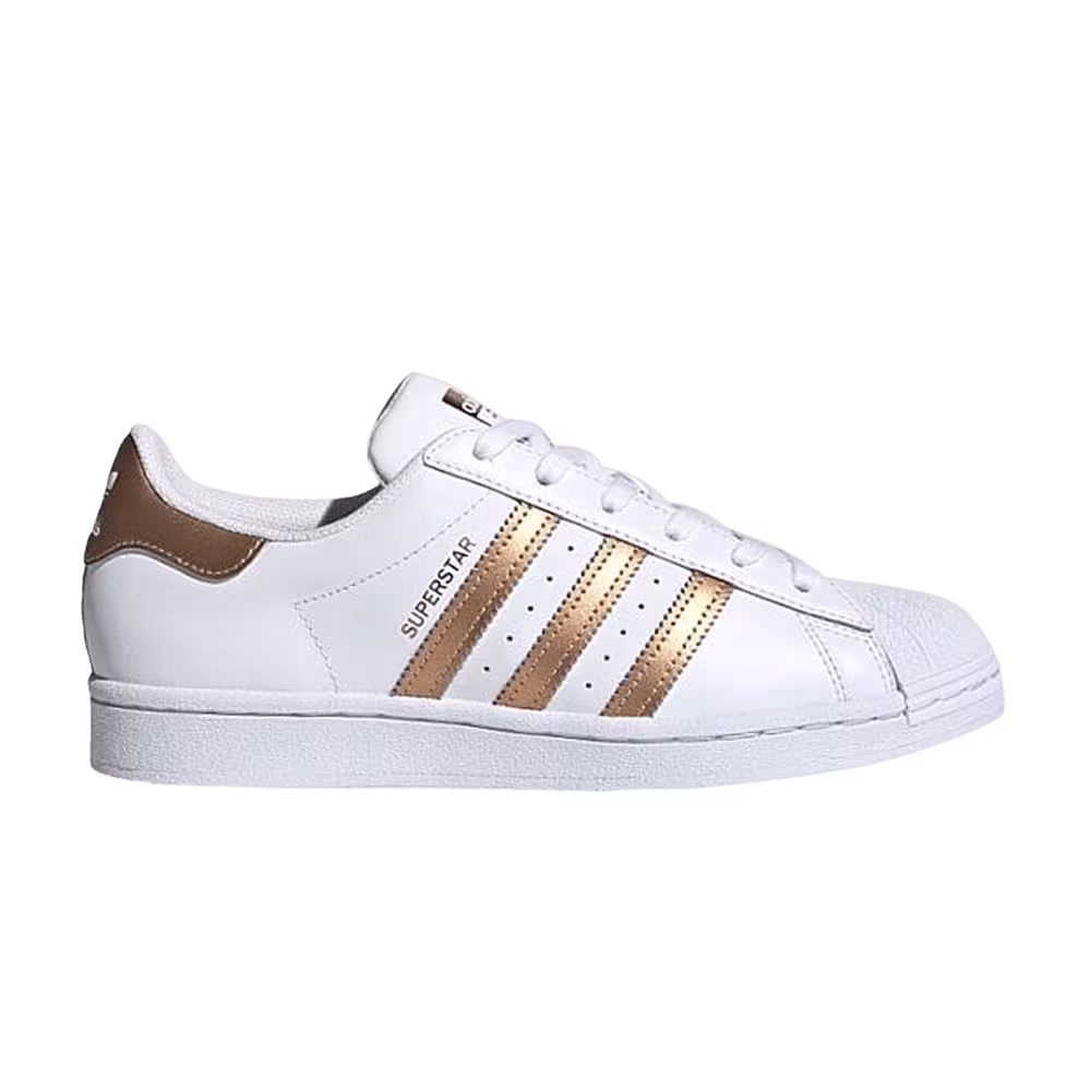 adidas Women's Superstar White Copper Metallic