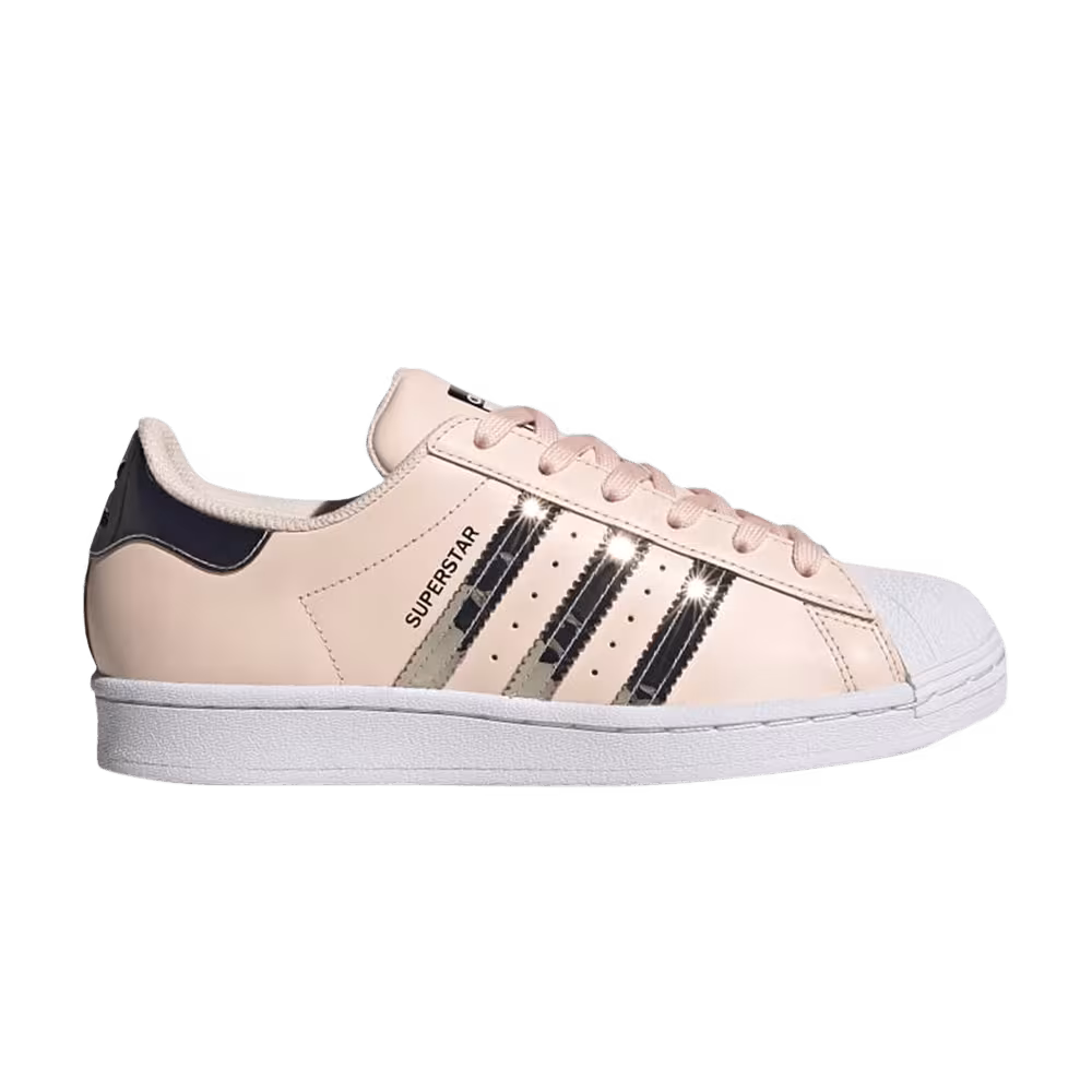 Adidas Women's Superstar Metallic 3 Stripes - Pink Tint
