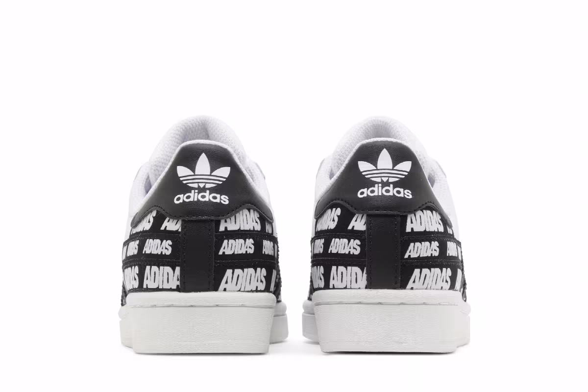 Adidas Superstar J Wordmark Heel Stripe - Cloud White, view 7