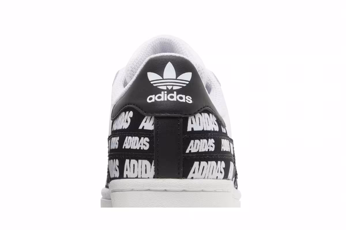 Adidas Superstar J Wordmark Heel Stripe - Cloud White, view 8