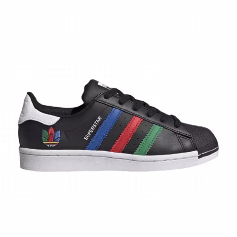 Adidas Superstar J 'Colorful Stripes - Core Black'