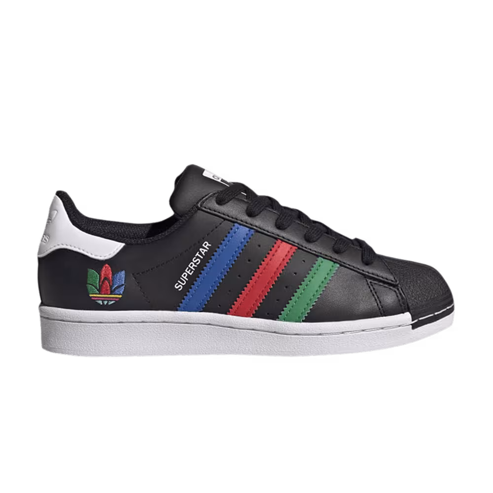 Adidas Superstar J Colorful Stripes - Core Black