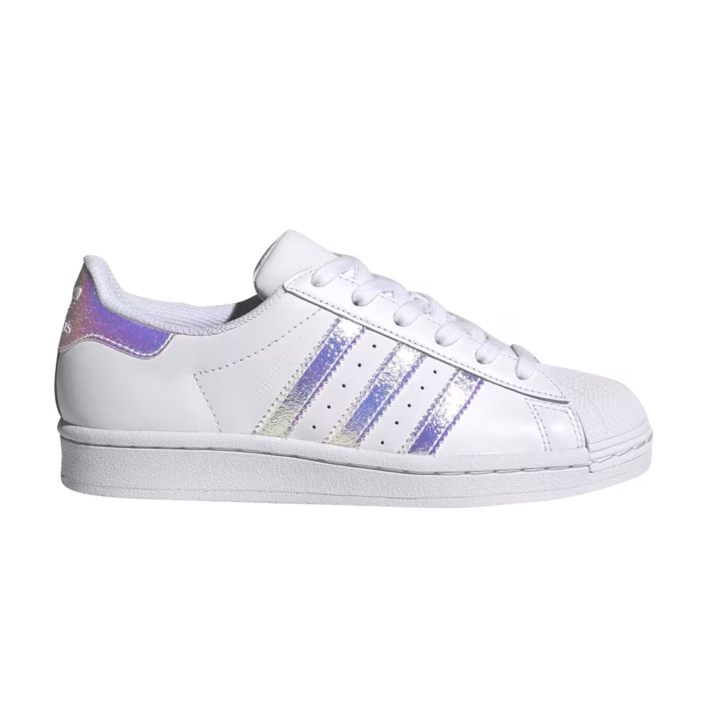 adidas Superstar J White Iridescent