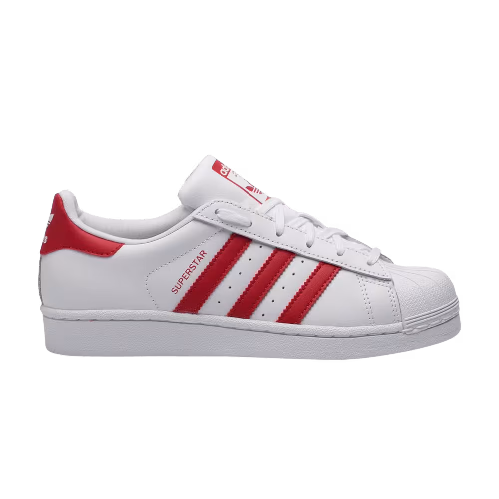 Adidas Superstar J White Scarlet