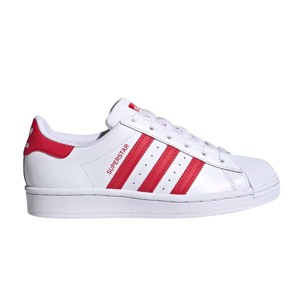 Adidas Superstar J White Scarlet