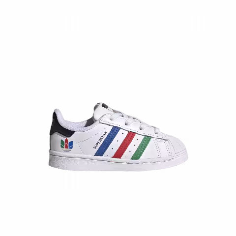Adidas Superstar Infant 'Colorful Stripes - Cloud White'