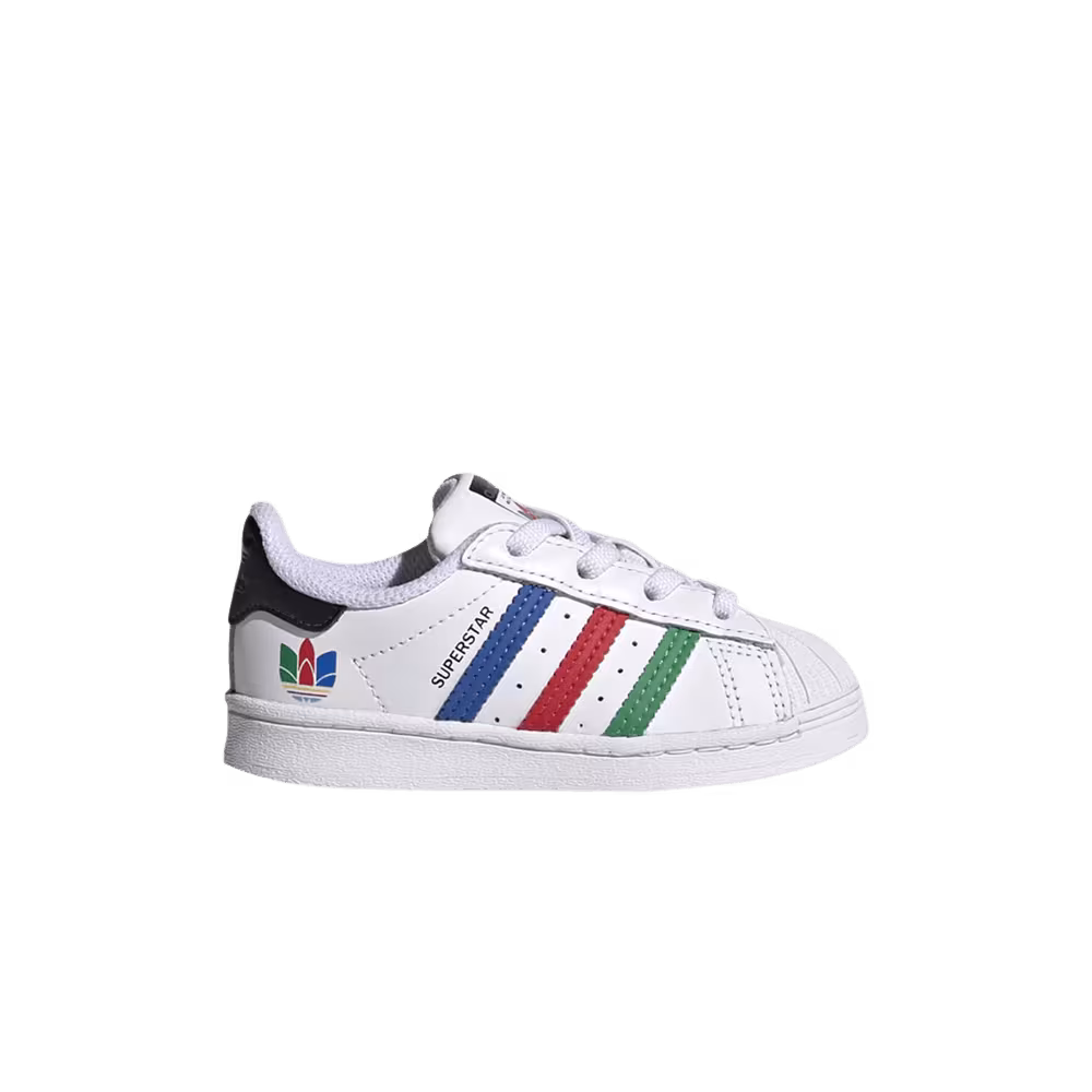 Adidas Superstar Infant Colorful Stripes - Cloud White
