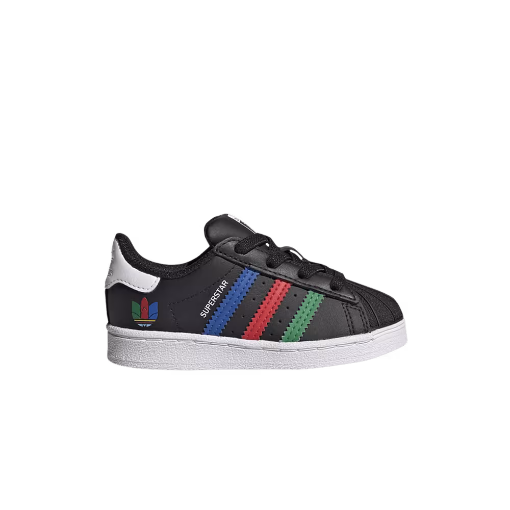 Adidas Superstar Infant Colorful Stripes - Core Black
