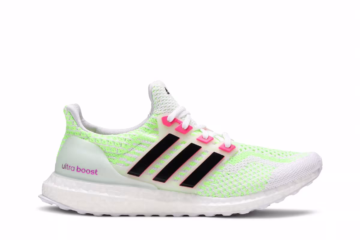 adidas Women's UltraBoost 5.0 DNA Glow In The Dark - White Black, view 2